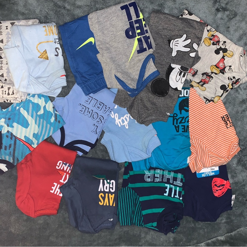 3-6/6/9 months Baby Boy Onesies